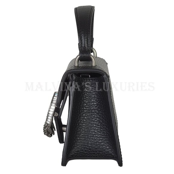 GUCCI BAG 752029 MINI DIONYSUS BLACK LEATHER w CRYSTAL TIGER TOTE - Picture 7 of 16